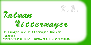 kalman mittermayer business card